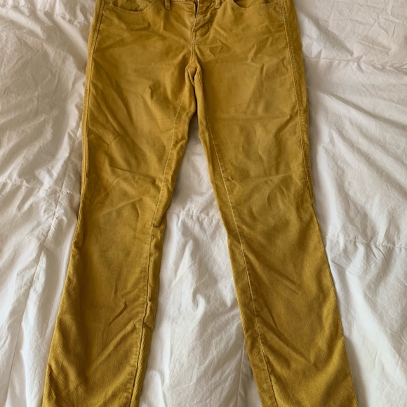 Madewell Skinny Cropped Corduroy yellow Pants - Picture 10 of 12